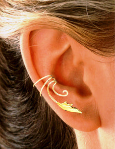 non-pierced gold & silver ear cuff earrings