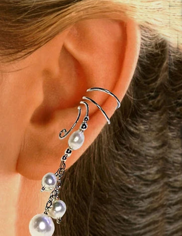 Wave Ear Cuff Dangles