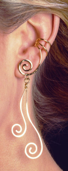 Grecian Curl Top Converter non-pierced Ear cuff Earring Converters