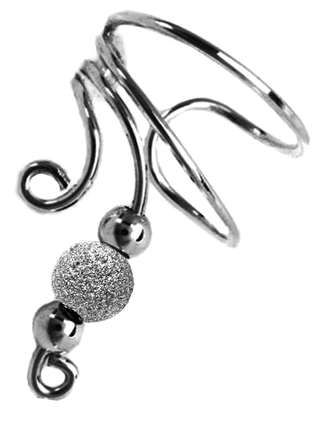 Stardust Laser Beaded Short Wave Ear Cuffs