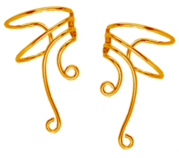 Plain Short Curly Wave Ear Cuff stack-able earrings