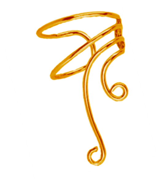 Plain Short Curly Wave Ear Cuff stack-able earrings