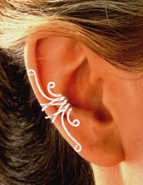 Plain Short Curly Wave Ear Cuff stack-able earrings