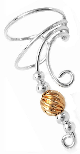 Wave Ear Cuff Twist Bi-Color Long Curly Wave