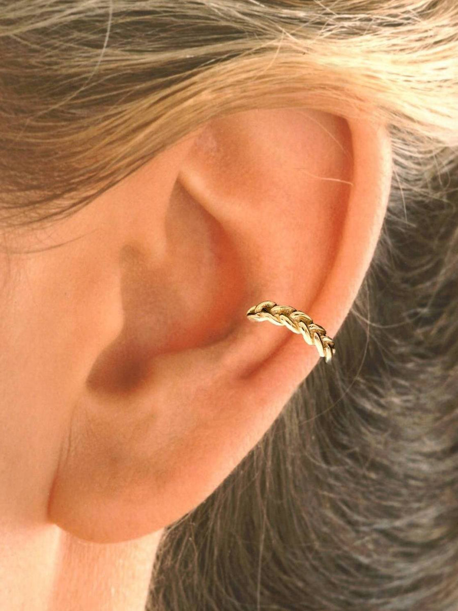 Plain Braid Ear Cuff Basic Band Cuff non-pierced earrings – EarCharms.com