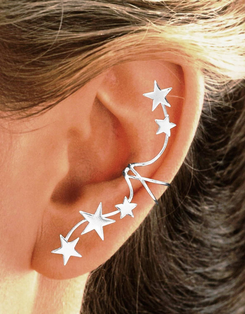 Full Rhinestone Star Ear Cuff Earring GOLD | Ear cuff earings, Cuff earrings,  Ear cuff