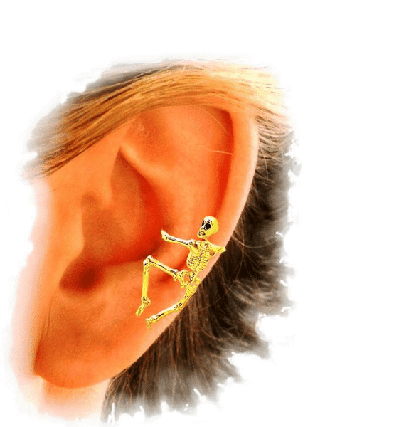 Skeleton Ear Cuff Left Ear Cartilage Climber Skeleton Ear Crawler