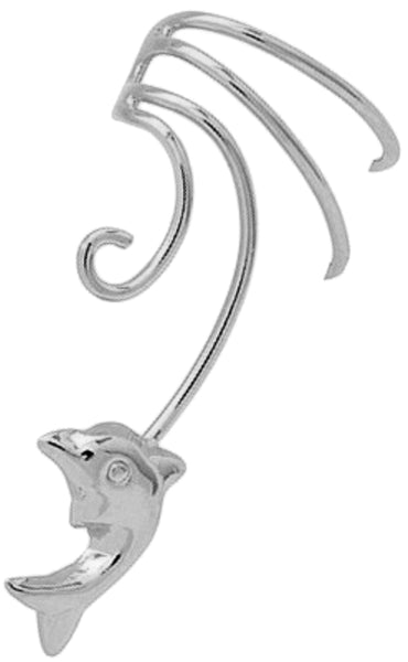 Dolphin Curly Wave Ear Cuff