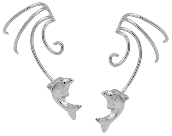 Dolphin Curly Wave Ear Cuff