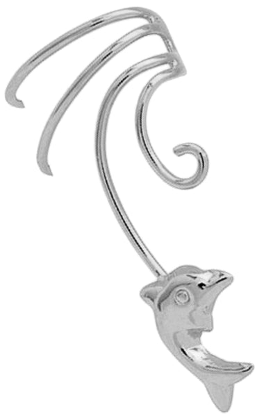 Dolphin Curly Wave Ear Cuff