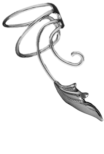 Delicate Leaf Curly Wave Ear Cuff earrings